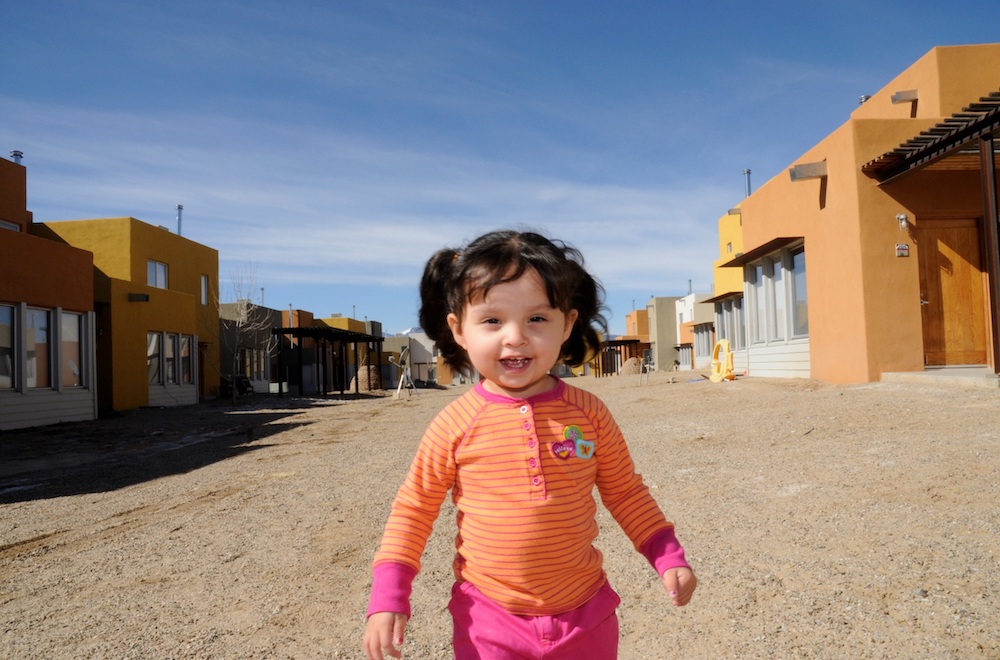Smiling child in Native community